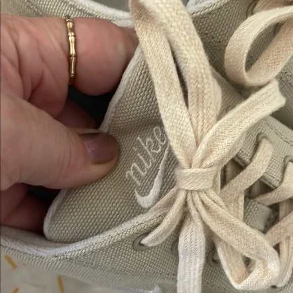 Nike Beige Canvas Sneakers - Picture 2 of 8